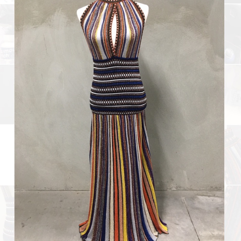Missoni multicolored striped maxi dress